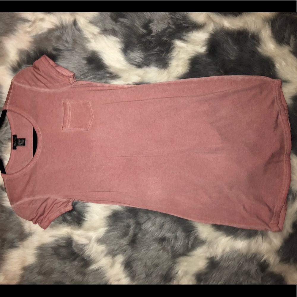 Pink T-shirt dress